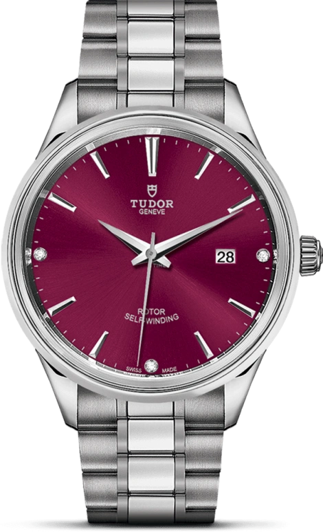 Tudor,Style 41mm,41mm,Stainless Steel,Purple,Automatic,Date,38hours,12700,12700-0015