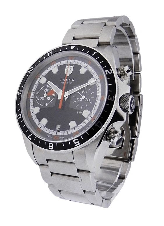 Tudor,Heritage 42mm,42mm,Stainless Steel,Black,Automatic,Chronograph,Day,70330n,70330n-95740 BLACK