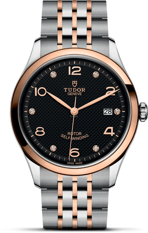 Tudor,1926 39mm,39mm,Rose Gold,Stainless Steel,Black,Automatic,Date,38hours,91551,91551-0004