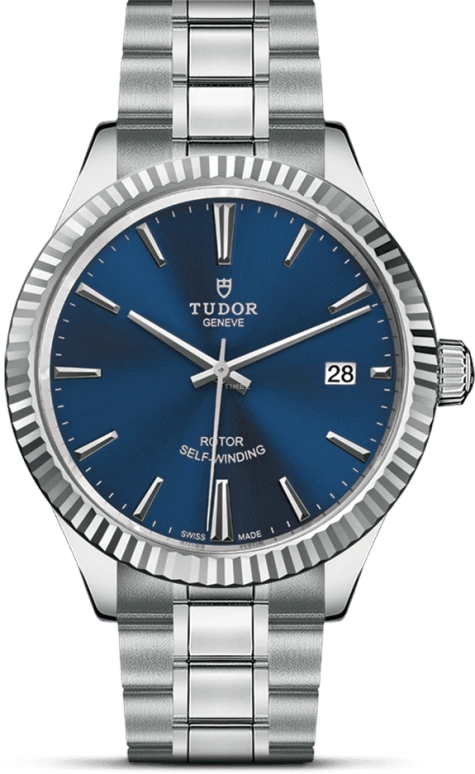 Tudor,Style 38mm,38mm,Stainless Steel,Blue,Automatic,Date,38hours,12510,12510-0013