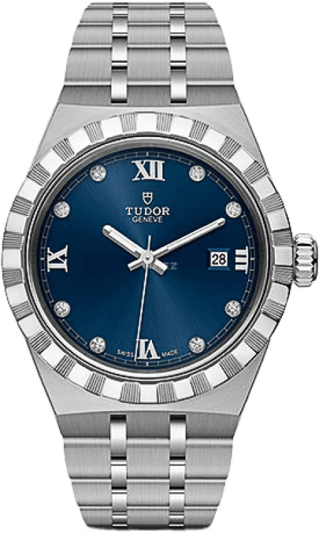 Tudor,Royal 28mm,28mm,Stainless Steel,Blue,Automatic,Date,38hours,28300,28300-0007