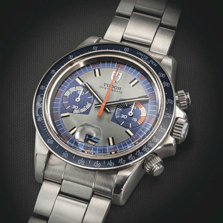 Tudor,Other 40mm,40mm,Stainless Steel,Silver,Blue,Handwound,Chronograph,Day,7149,7149/0