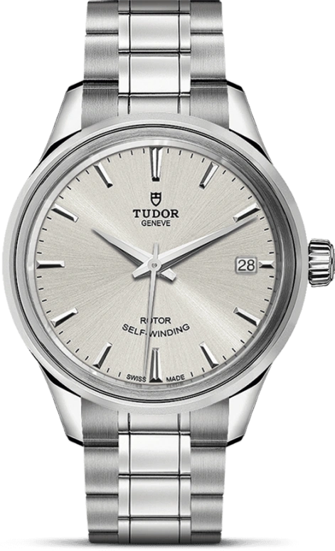 Tudor,Style 34mm,34mm,Stainless Steel,Silver,Automatic,Date,38hours,12300,12300-0001
