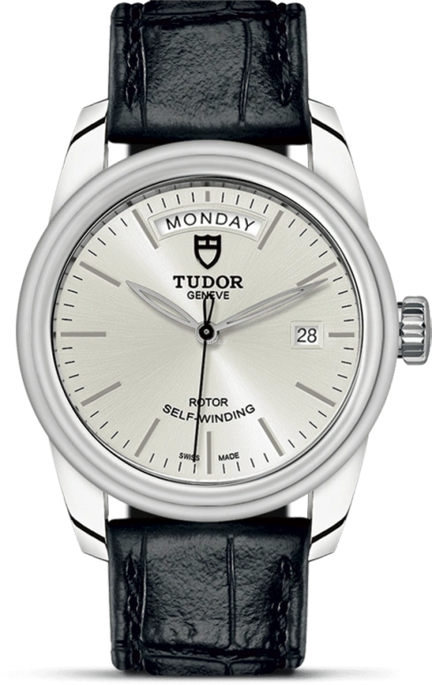 Tudor,Glamour 39mm,39mm,Stainless Steel,Silver,Automatic,Date,Day,56000,56000-0018