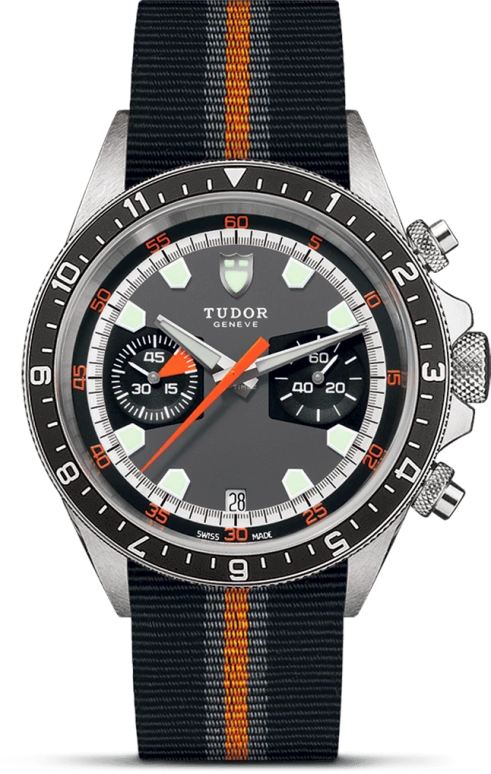Tudor,Heritage 42mm,42mm,Stainless Steel,Grey,Automatic,Chronograph,Date,70330N,70330N-0004