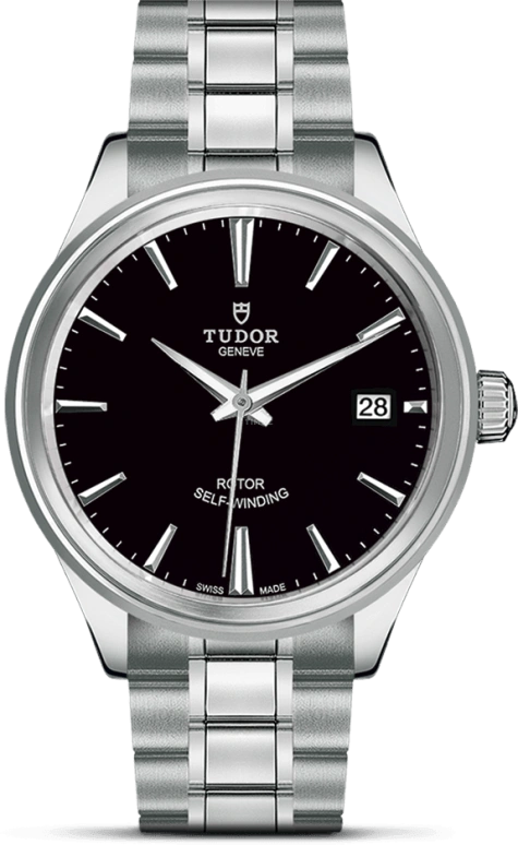 Tudor,Style 38mm,38mm,Stainless Steel,Black,Automatic,Chronograph,Date,12500,12500-0002