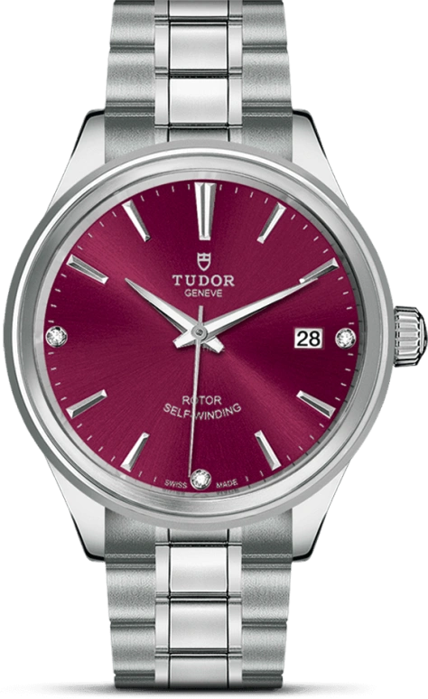 Tudor,Style 38mm,38mm,Stainless Steel,Purple,Automatic,Chronograph,Date,12500,12500-0015