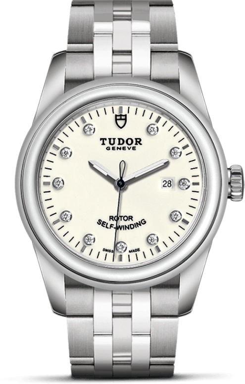 Tudor,Glamour 31mm,31mm,Stainless Steel,White,Automatic,Date,38hours,53000,53000-0080