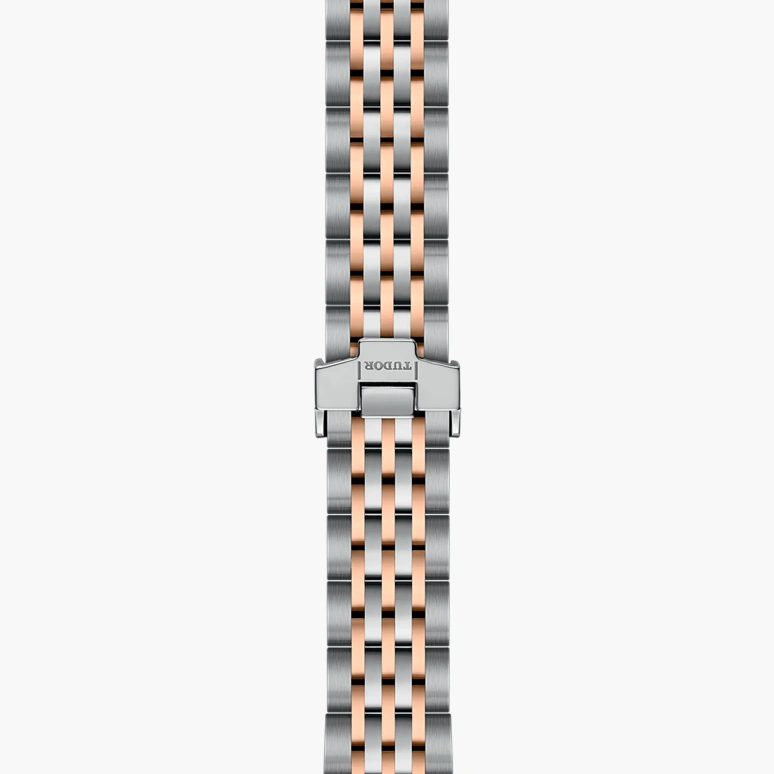 Tudor,1926 28mm,28mm,Rose Gold,Stainless Steel,White,Automatic,Day,38hours,91351,91351-0009