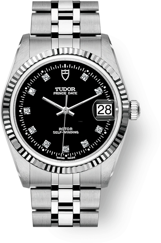 Tudor,Prince Princess 34mm,34mm,Stainless Steel,Black,Automatic,38hours,In-house Caliber,74034,74034-0006