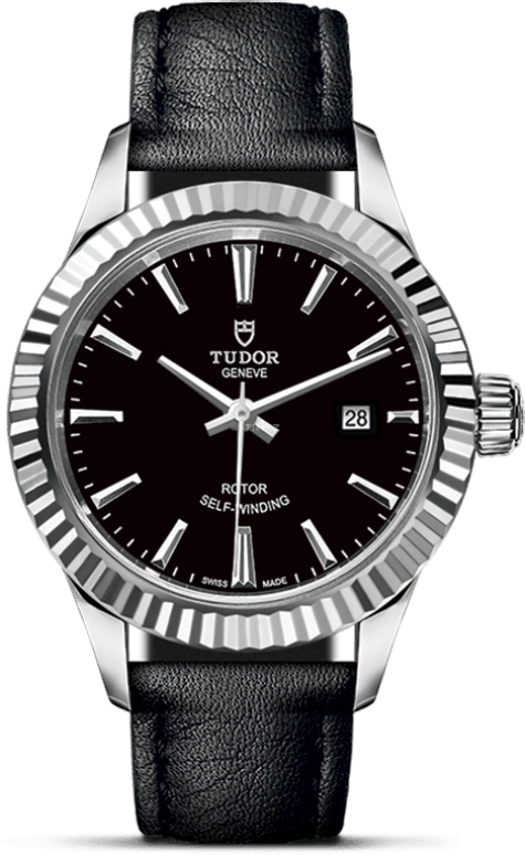 Tudor,Style 28mm,28mm,Stainless Steel,Black,Automatic,Date,38hours,12110,12110-0022