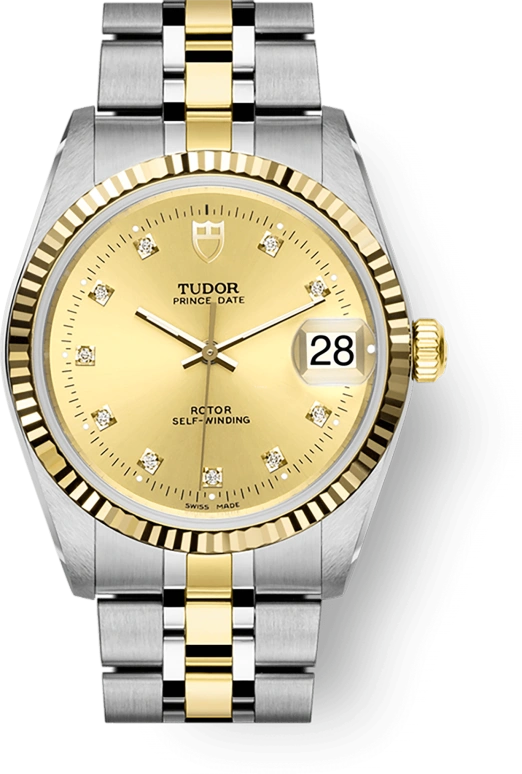 Tudor,Prince Princess 34mm,34mm,Stainless Steel,Champagne,Automatic,38hours,In-house Caliber,74033,74033-0015