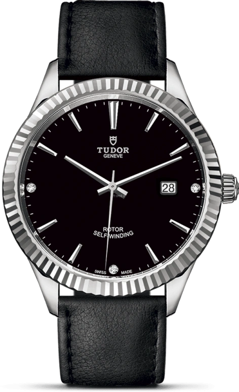 Tudor,Style 41mm,41mm,Stainless Steel,Black,Automatic,Date,38hours,12710,12710-0025