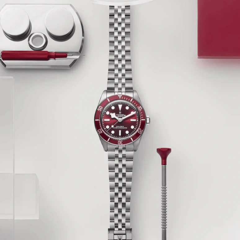 Tudor,Black Bay 39mm,39mm,Stainless Steel,Burgundy,Automatic,65hours,In-house Caliber,7939A1A0RU,7939A1A0RU-0001