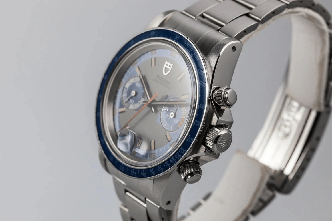 Tudor,Other 40mm,40mm,Stainless Steel,Silver,Blue,Handwound,Chronograph,Day,7149,7149/0
