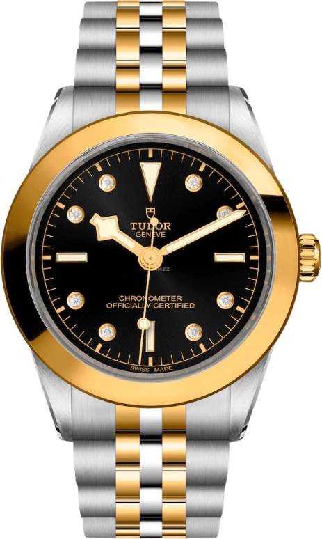 Tudor,Black Bay 31-36-39-41 39mm,39mm,Yellow Gold,Stainless Steel,Black,Automatic,70hours,In-house Caliber,79663,79663-0006