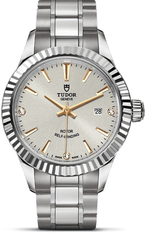 Tudor,Style 28mm,28mm,Stainless Steel,Silver,Automatic,Date,38hours,12110,12110-0011