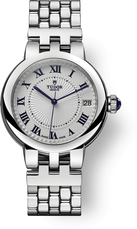 Tudor,Clair de Rose 34mm,34mm,Stainless Steel,Silver,Automatic,Date,38hours,35800,35800-0001