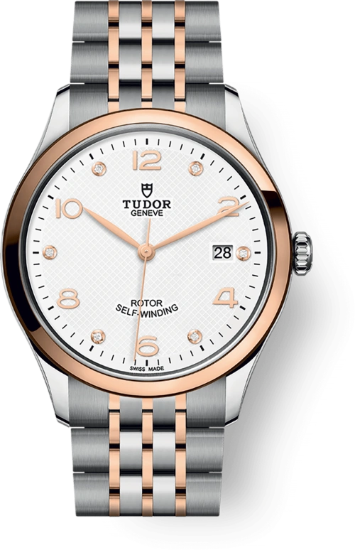 Tudor,1926 39mm,39mm,Rose Gold,Stainless Steel,White,Automatic,Day,38hours,91551,91551-0011