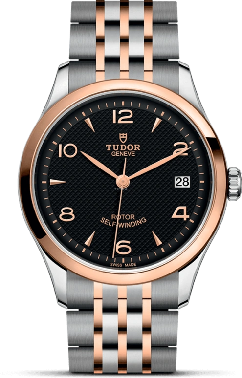 Tudor,1926 36mm,36mm,Rose Gold,Stainless Steel,Black,Automatic,Day,38hours,91451,91451-0003