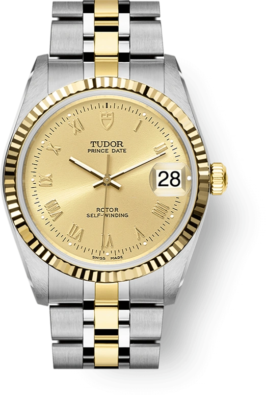 Tudor,Prince Princess 34mm,34mm,Stainless Steel,Champagne,Automatic,38hours,In-house Caliber,74033,74033-0009