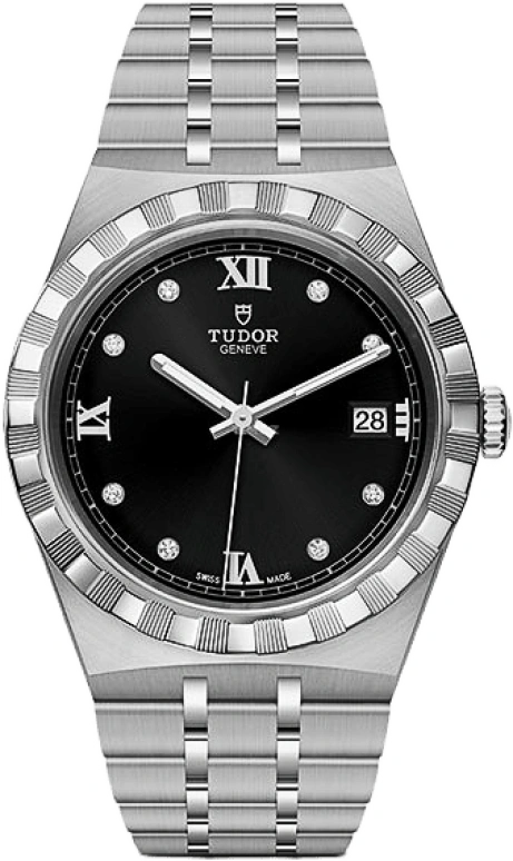 Tudor,Royal 38mm,38mm,Stainless Steel,Black,Automatic,Date,38hours,28500,28500-0004