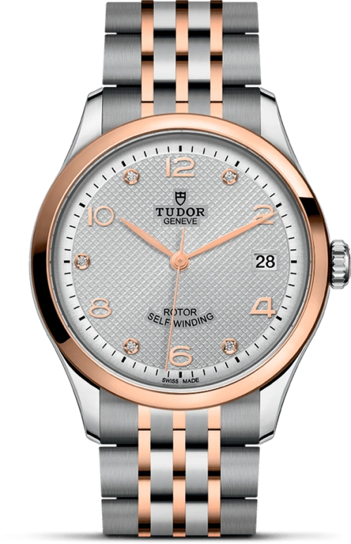 Tudor,1926 36mm,36mm,Rose Gold,Stainless Steel,Silver,Automatic,Day,38hours,91451,91451-0002