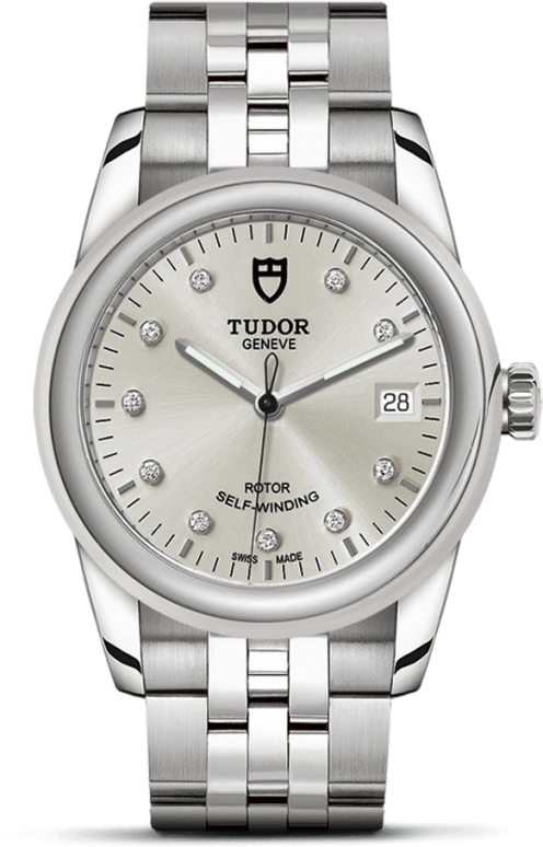 Tudor,Glamour 36mm,36mm,Stainless Steel,Silver,Automatic,Date,38hours,55000,55000-0006