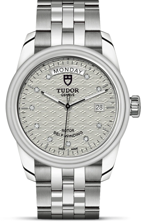 Tudor,Glamour 39mm,39mm,Stainless Steel,Silver,Automatic,Date,Day,56000,56000-0004