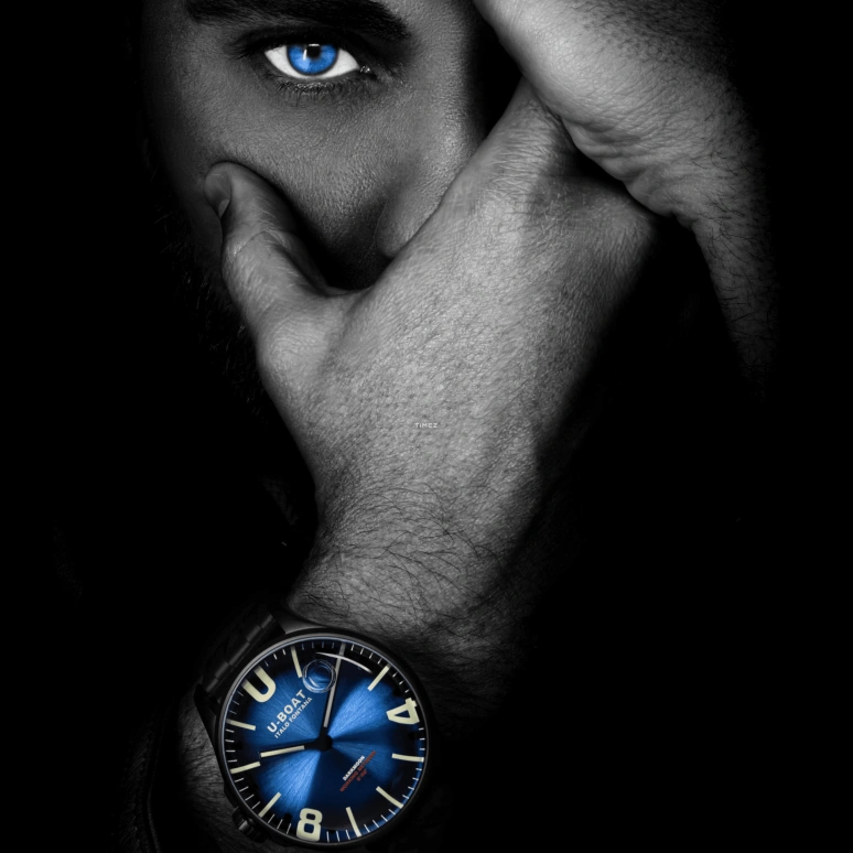 U-Boat,Darkmoon 46.50mm,46.50mm,Stainless Steel,Blue,Quartz,Sapphire,Round,8700,8700/E