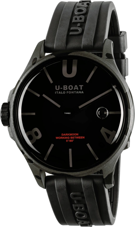 U-Boat,Darkmoon 44.80mm,44.80mm,Stainless Steel,Black,Grey,Quartz,Sapphire,Crystal Glass,Round,9553