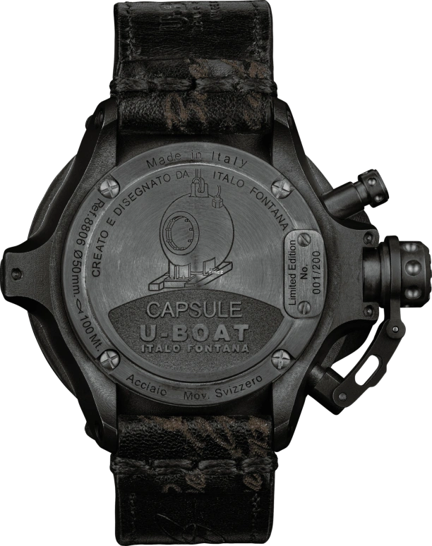 U-Boat,Capsule 50mm,50mm,Stainless Steel,Blue,Black,Automatic,Day,41hours,8806