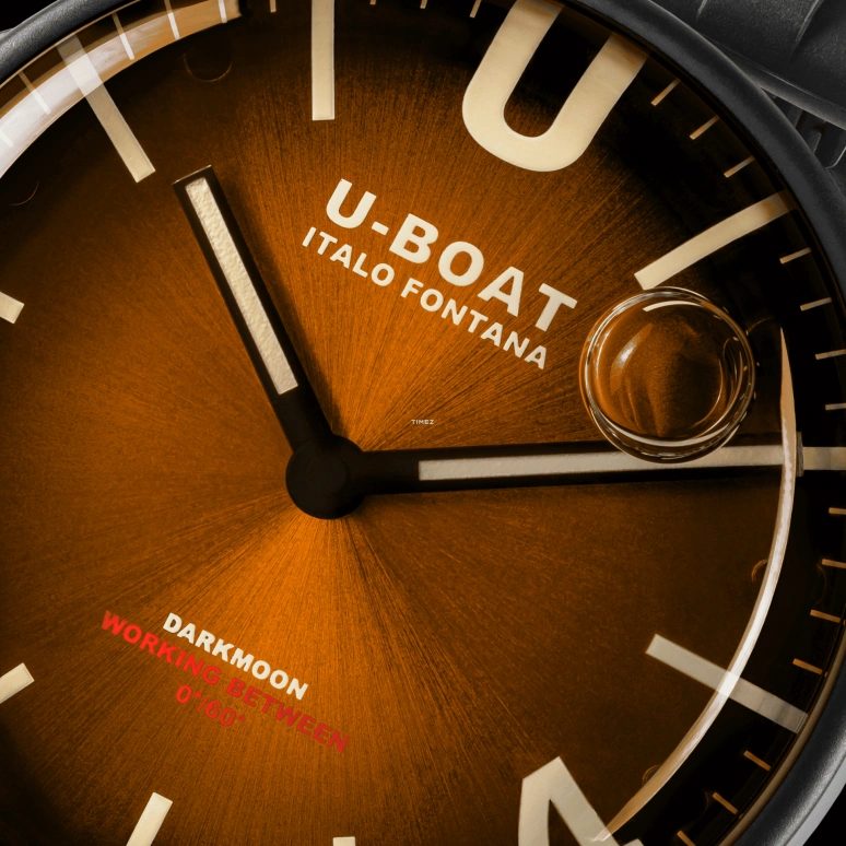 U-Boat,Darkmoon 44.80mm,44.80mm,Stainless Steel,Black,Orange,Beige,Quartz,Sapphire,Round,8699,8699/B