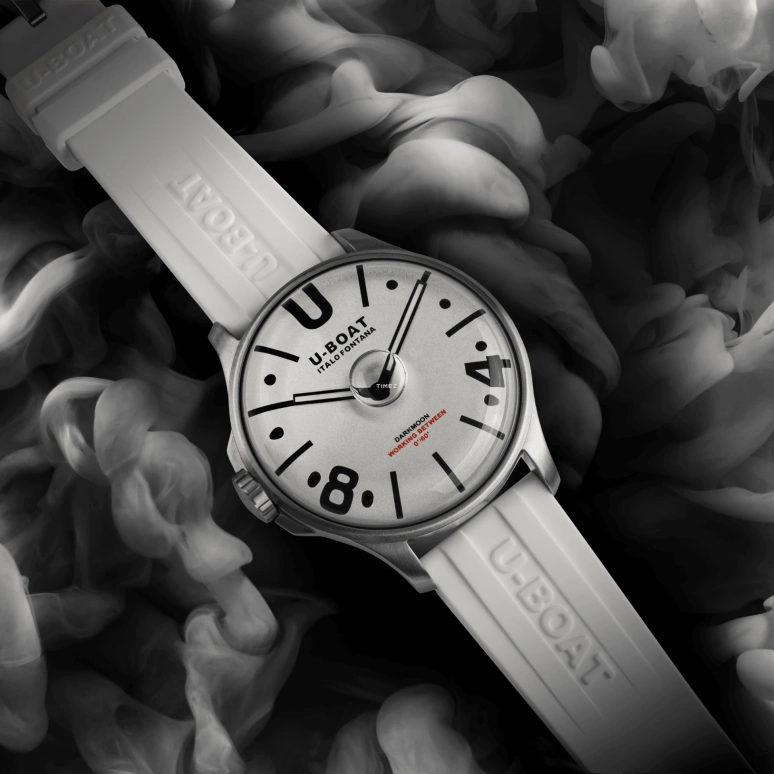 U-Boat,Darkmoon 44.80mm,44.80mm,Stainless Steel,Silver White,Quartz,Sapphire,Round,9542,9542/A