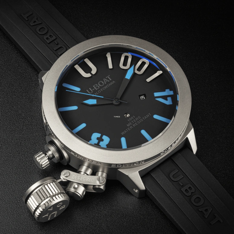 U-Boat,Classico 55mm,55mm,Titanium,Black,Automatic,Day,41hours,3028
