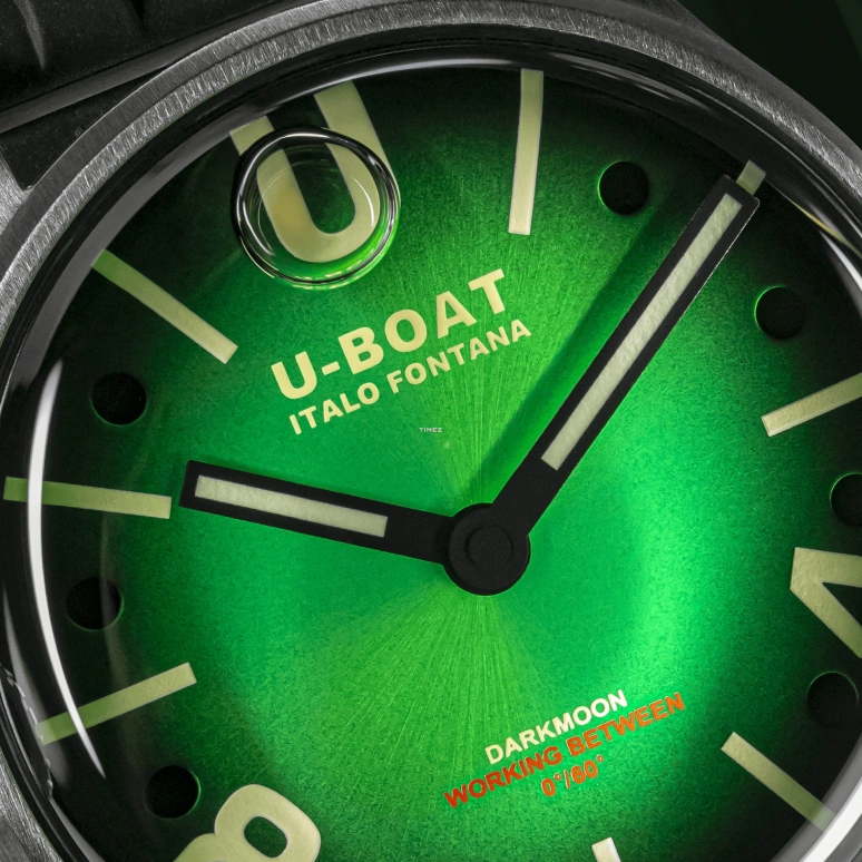 U-Boat,Darkmoon 41.50mm,41.50mm,Stainless Steel,Green,Black,Quartz,Sapphire,Round,9502,9502/B
