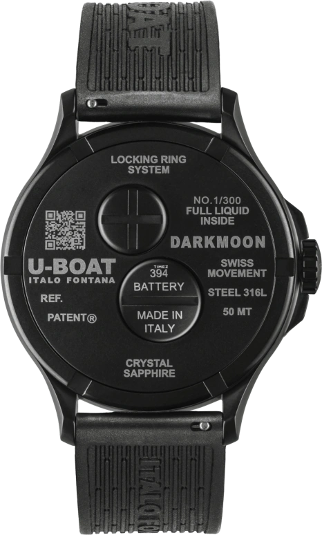 U-Boat,Darkmoon 46.50mm,46.50mm,Stainless Steel,Blue,Quartz,Sapphire,Crystal Glass,Round,2028