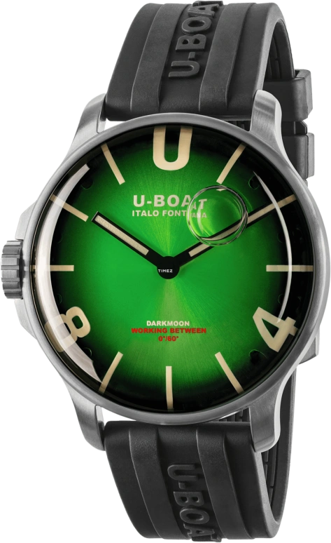 U-Boat,Darkmoon 46.50mm,46.50mm,Stainless Steel,Green,Quartz,Sapphire,Round,8702,8702/E