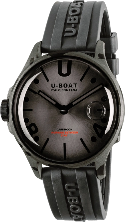 U-Boat,Darkmoon 40mm,40mm,Stainless Steel,Grey,Black,Quartz,Sapphire,Crystal Glass,Round,9551