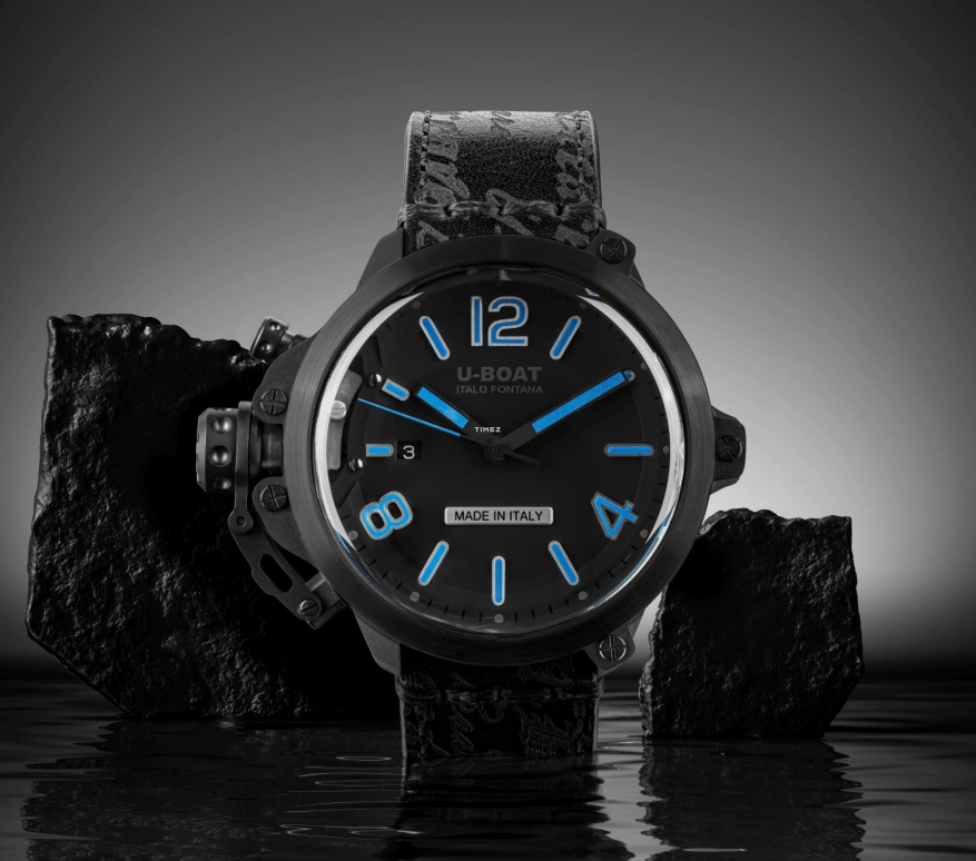 U-Boat,Capsule 50mm,50mm,Stainless Steel,Blue,Black,Automatic,Day,41hours,8806