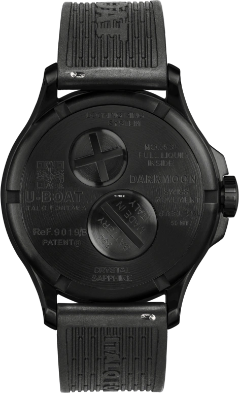 U-Boat,Darkmoon 40mm,40mm,Stainless Steel,Black,Quartz,Sapphire,Round,9019,9019/B