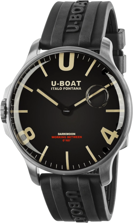 U-Boat,Darkmoon 46.50mm,46.50mm,Stainless Steel,Black,Quartz,Sapphire,Round,8463,8463/D