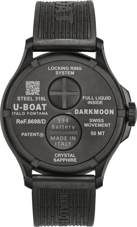 U-Boat,Darkmoon 44.70mm,44.70mm,Stainless Steel,Black,Green,Quartz,Sapphire,Round,8698,8698/D