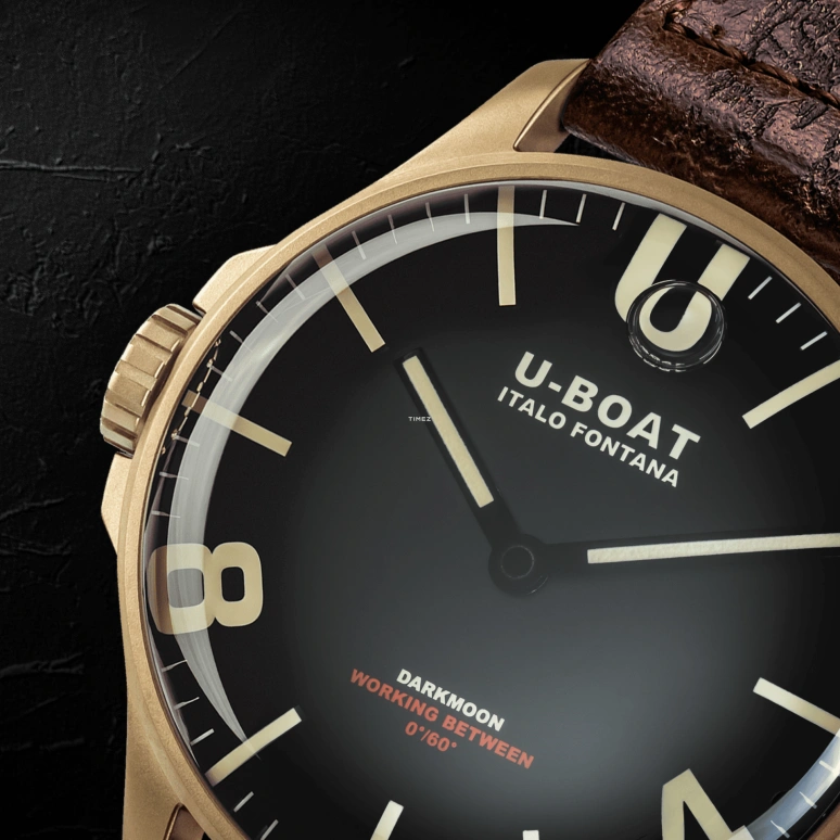 U-Boat,Darkmoon 44.80mm,44.80mm,Stainless Steel,Black,Quartz,Sapphire,Round,8467,8467/B