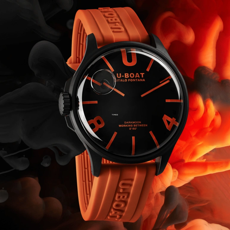 U-Boat,Darkmoon 44.80mm,44.80mm,Stainless Steel,Black,Quartz,Sapphire,Round,9538,9538/A