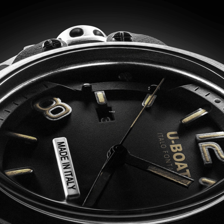 U-Boat,Capsule 45mm,45mm,Stainless Steel,Black,Beige,Automatic,Day,41hours,8809