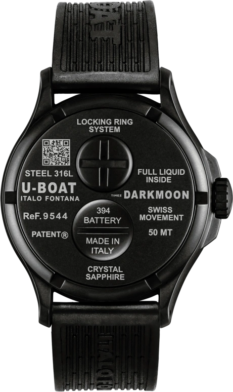 U-Boat,Darkmoon 44.80mm,44.80mm,Stainless Steel,Black,Quartz,Sapphire,Crystal Glass,Round,9544