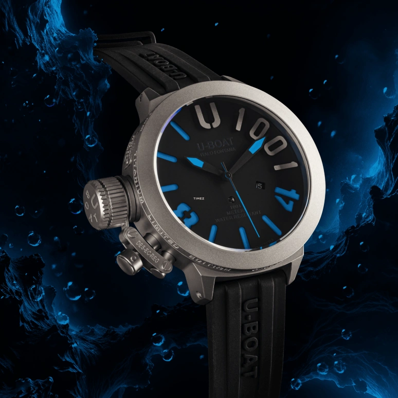 U-Boat,Classico 55mm,55mm,Titanium,Black,Automatic,Day,41hours,3028