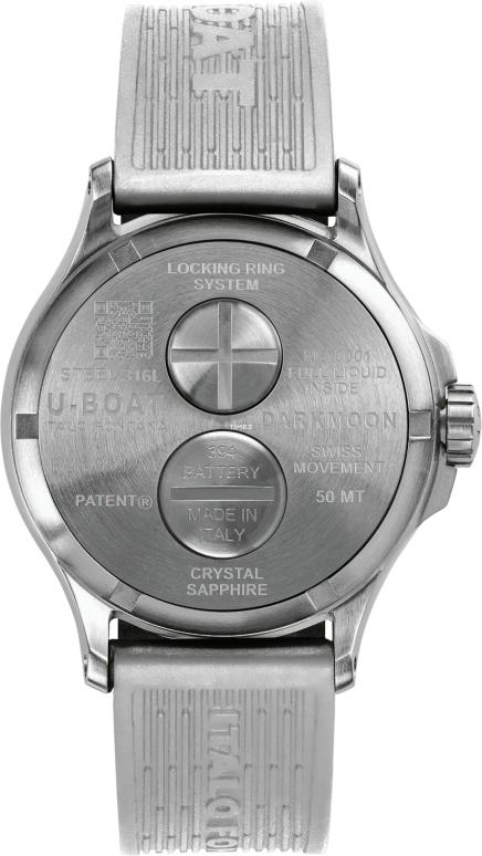 U-Boat,Darkmoon 44.80mm,44.80mm,Stainless Steel,Silver White,Quartz,Sapphire,Round,9542,9542/A