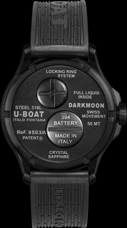 U-Boat,Darkmoon 40mm,40mm,Stainless Steel,Green,Black,Quartz,Sapphire,Round,9503,9503/A